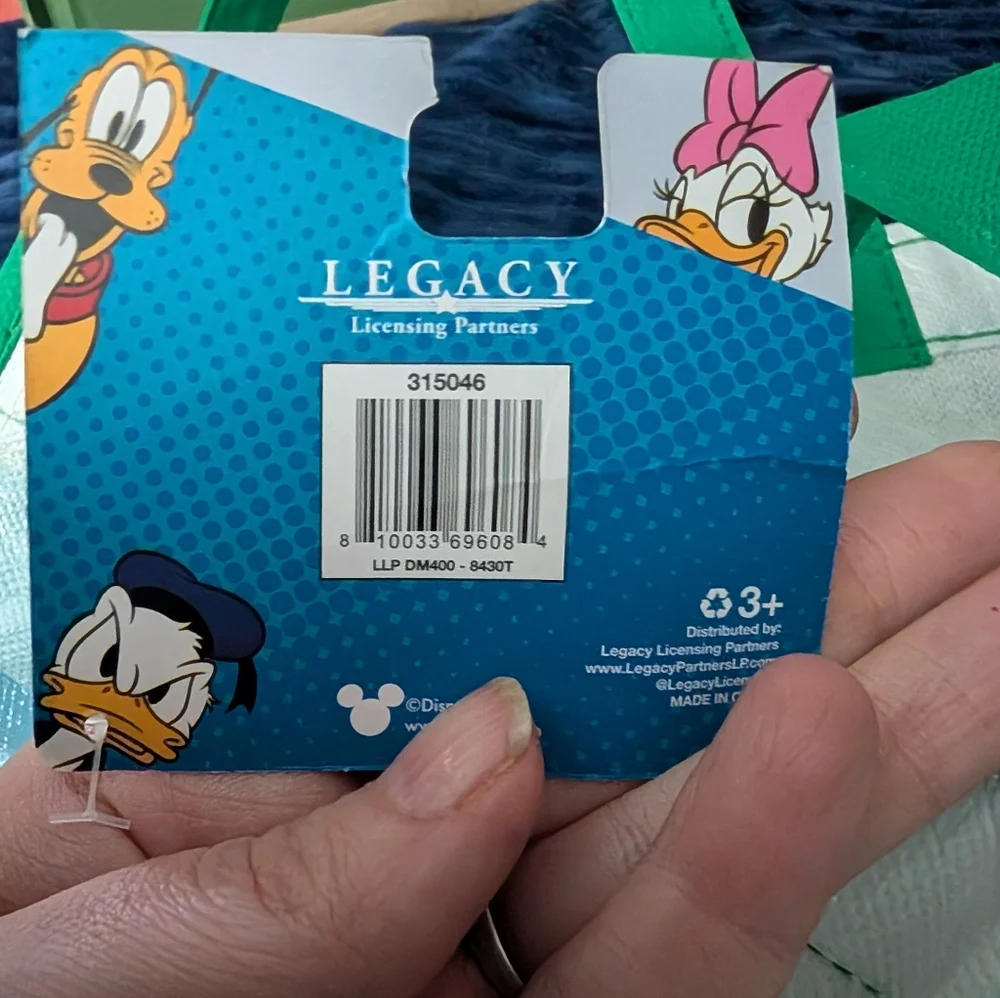 🦋 Disney Eco Tote with Mickey and Minnie in Red, Blue, and Green